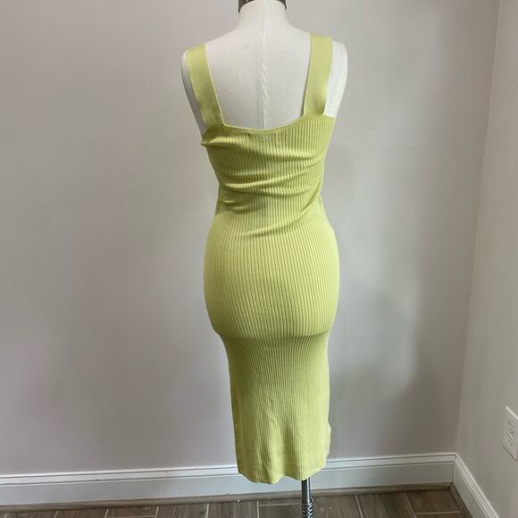 Shyanne Women's Green Western Ribbed Sweater Knit Midi Bodycon Dress Sz M - Picture 7 of 11